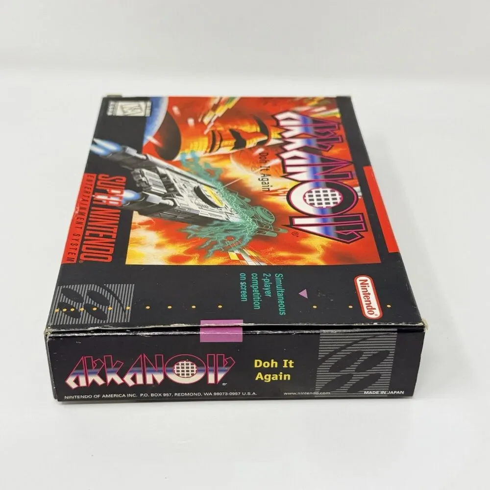 Arkanoid Doh It Again Nintendo Super NES SNES Complete CIB Poster Tested